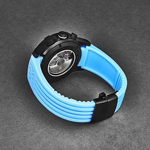 Men's 'Air Speed' Black Dial Blue Rubber Strap Automatic Watch 16071.66753