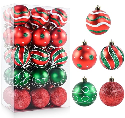 30PCS Christmas Ball Ornaments, 2.36