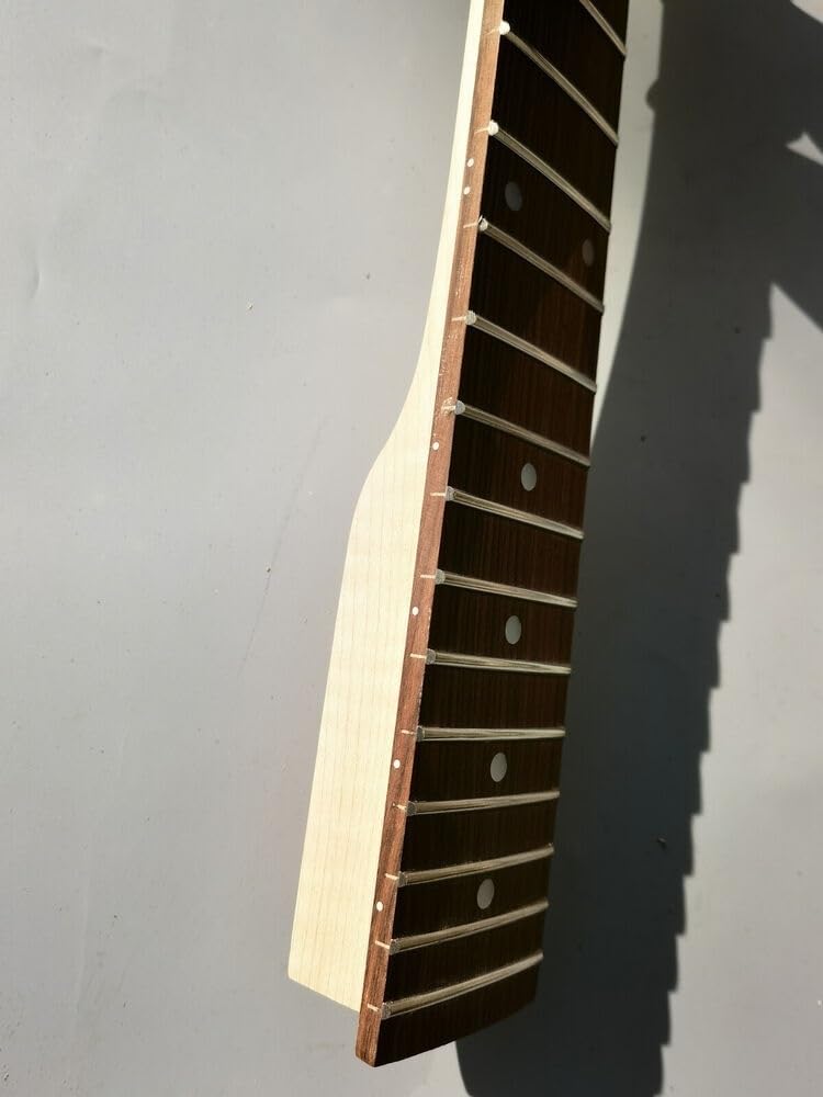 Manico For Chitarra Da 22 Tasti, Tastiera In Acero E Palissandro 27 Pollici, Baritono, Testa A Paletta