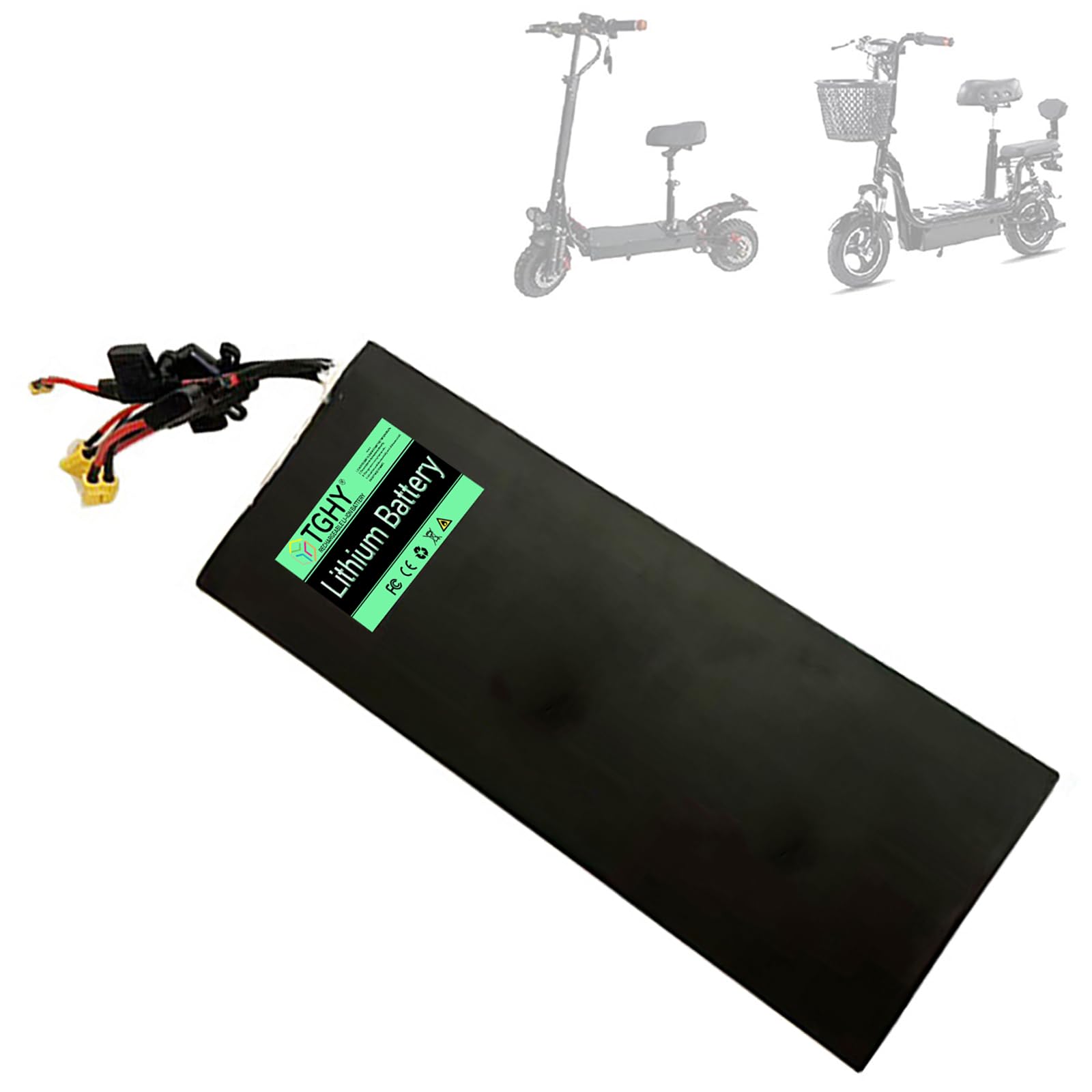 TGHY Batteria al Litio per Monopattino Elettrico, 52V 18.2Ah 23.1Ah, Ricambio per Hoverboard e ciclomotori.,52v18.2ah