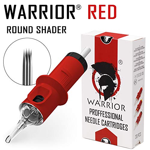 WARRIOR Agujas de tatuaje profesionales Round Shader esterilizadas con gas EO 20 piezas cartucho de aguja de tatuaje… - Imagen 3