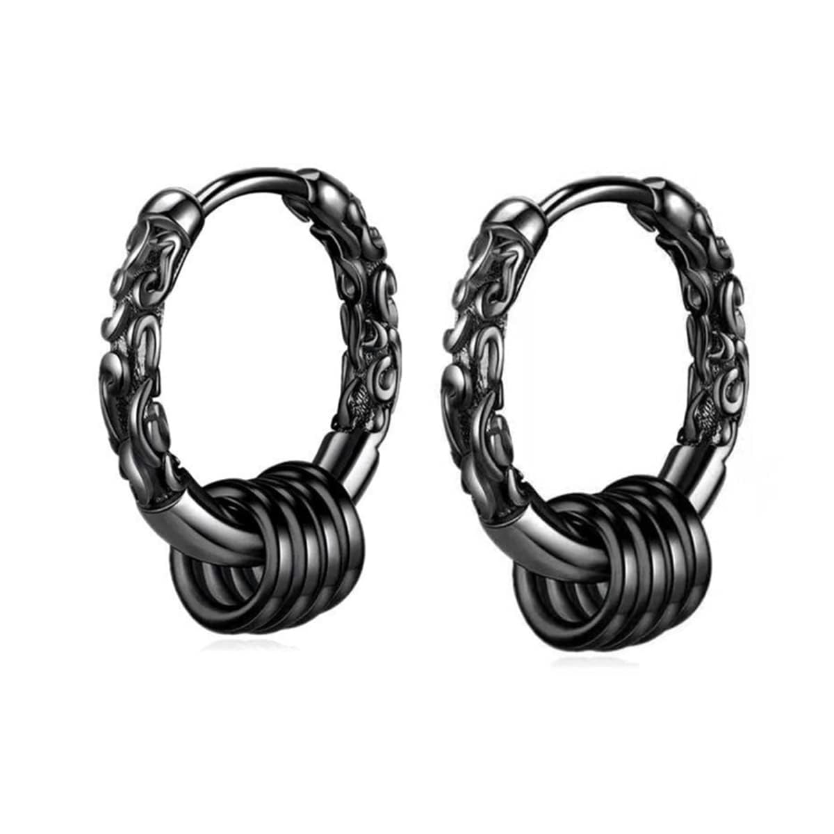 2 Pcs Earrings For Men Stylish, Black Ear Studs For Men, Fashion Accessories Gifts, Suitable For Various Occasions, From Casual Outings To Formal Events Stylish, Durable, And Exquisite In Appearance-image-16