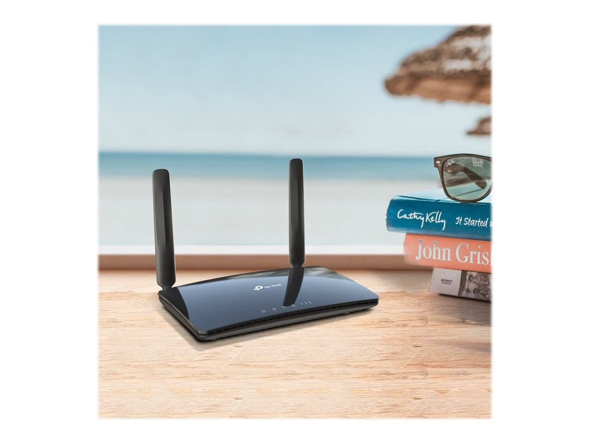 TP-Link Archer MR400 Router 4G LTE – AC1200 Dwuzakresowy (5 GHz 867 Mb/s + 2.4 GHz 300 Mb/s), Gniazdo Nano SIM, 2× Odłączane Anteny, Plug & Play, Port LAN/WAN