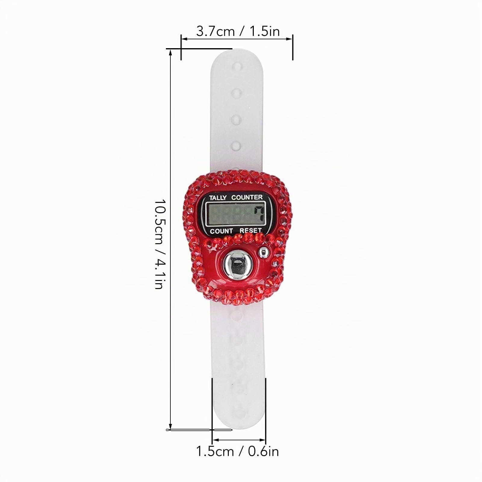 Rundenzähler, elektronischer Fingerzähler, 5 Stück, rücksetzbares 5 stelliges LCD Display mit elektronischer Digitalanzeige, Finger Hand Tally Zähler, Rundenzähler für sportliche Aktivitäten,