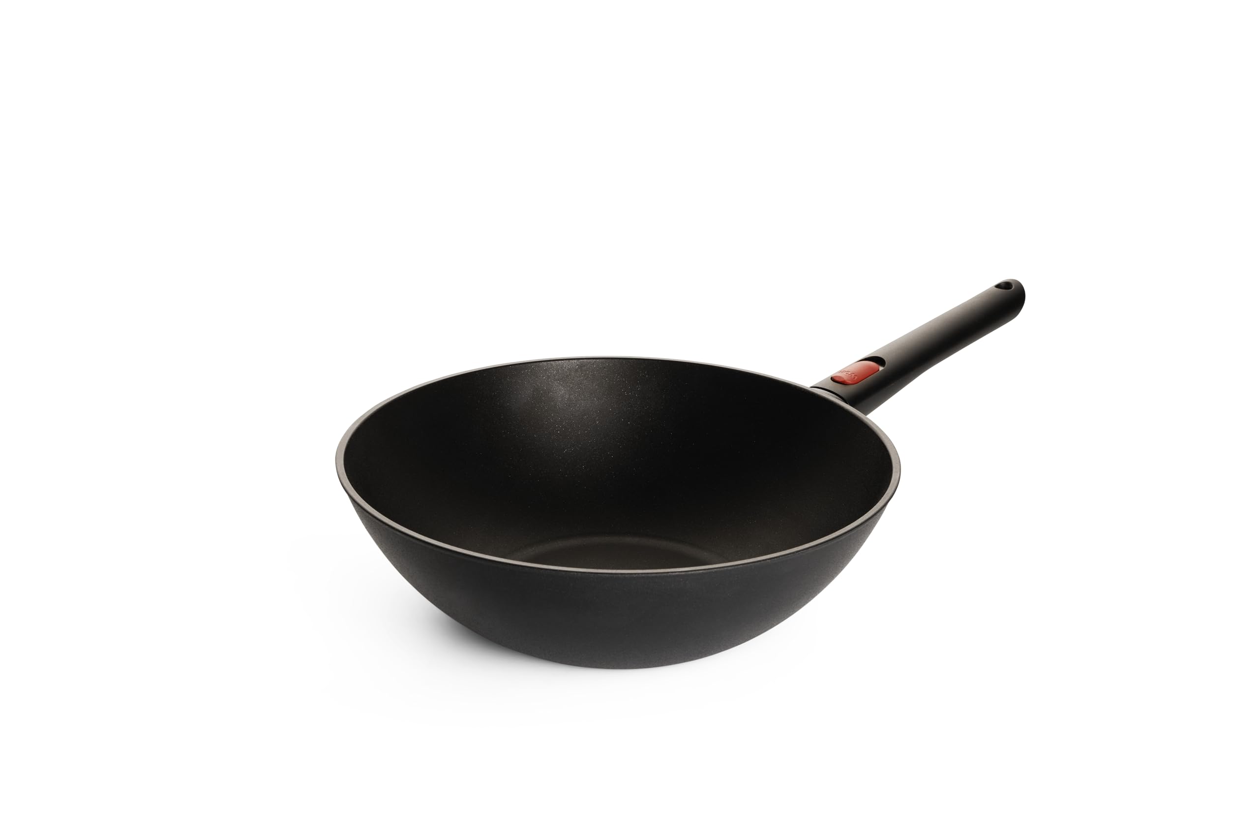 Woll Eco Lite QXR Wok- und Rührpfanne - Induktiv - Ø 30 cm, 10 cm hoch, mit abnehmbarem Stiel - Geeignet für alle Herdarten, PFAS-frei,100% recyceltes Aluminium, backofenfest, schwarz