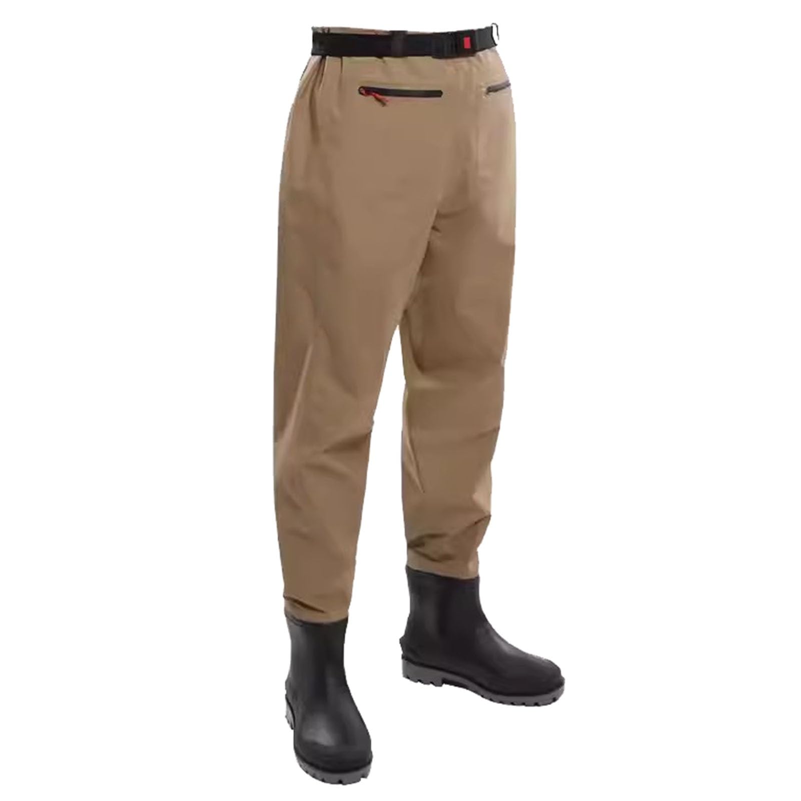 Vadeadores Botas Botas De Pesca con Mosca para Hombre, Botas De Caza Ligeras De Color Caqui con Rodillas Reforzadas De Doble Capa