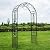 Peach Tree Outdoor Metal Garden Arch, 86.6" H x 44.1" W Iron Black Trellis Arbor Various Climbing Plant Growing Lawn Backyard