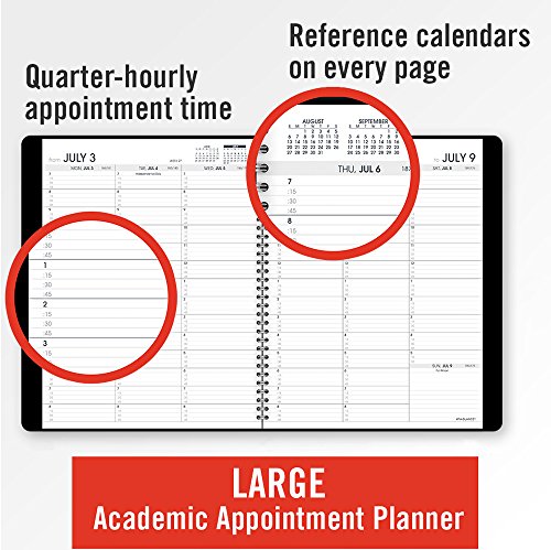 At-A-Glance 2018-2019 Academic Year Weekly Planner / Appointment Book, Large, 8-1/4 X 10-7/8, Black (7095705) #TOP2