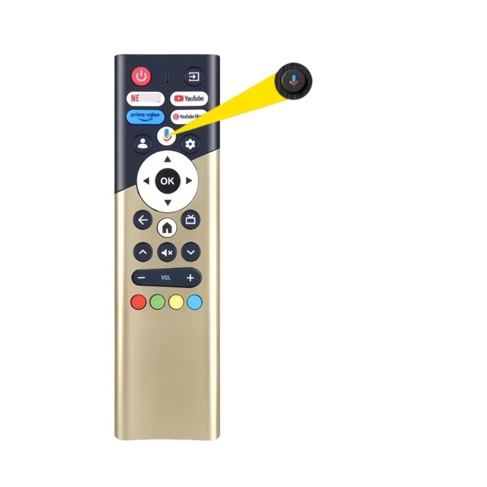 Zapasowy pilot zdalnego sterowania 1 szt. Do telewizora 4K 75DG22000 TL-3202FHD TL-5002QUHD(Gold)