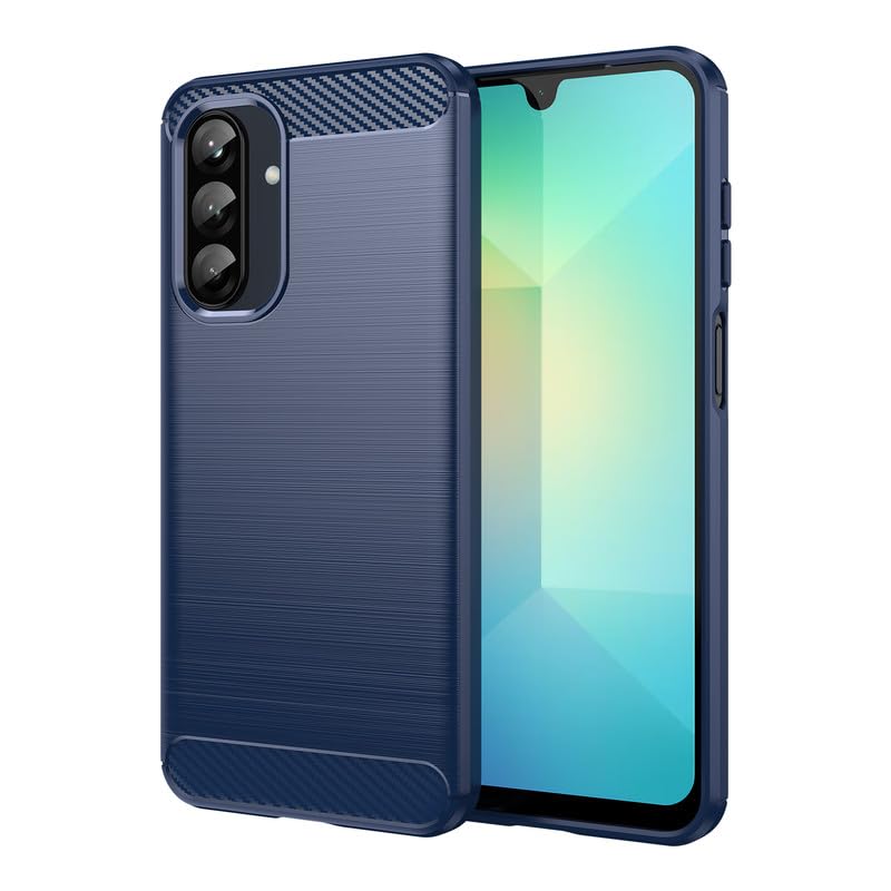 Image of Hybrid Carbon Fiber Back Case for Samsung Galaxy A26 5G (Blue)