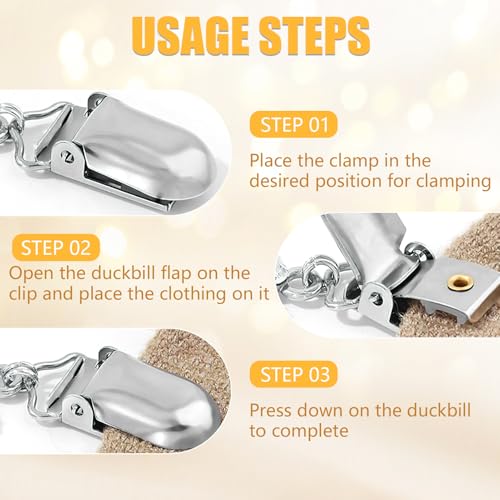 Image of Dress Cinch Clips, Vintage Elegant Clip for Cardigan Shawl Clothing Sweater Glove, Classic Design in Different Style, High-Grade Materials for Long-Lasting Use in Any Occasion (4 Pcs)