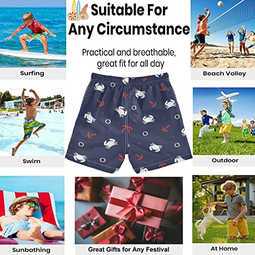 visesunny Boys Swim Trunks Toddler Swim Shorts Nautical Crab Little Boys Bathing Suit Swimsuit Toddler Boy Swimwear2