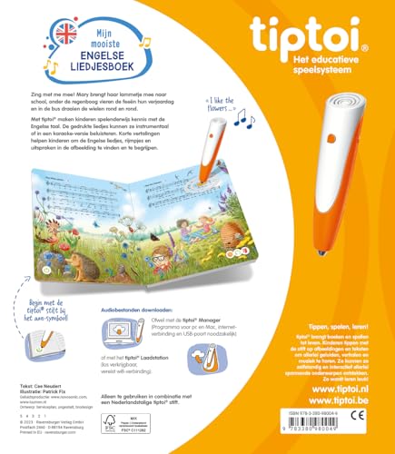 Libro de canciones en inglés tiptoi interactivo infantil para aprender jugando 3