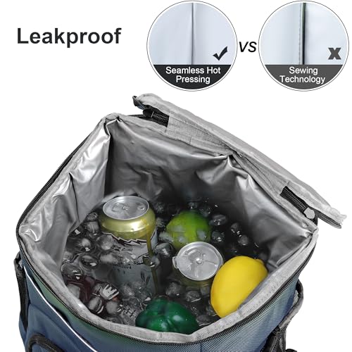 Outplea 30L Soft Cooler Backpack 36-Can, Large Insulated Picnic Bag with Top Easy Access Pocket - Image 4