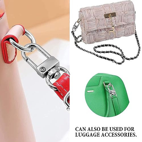 Karabinerhaken mit Drehgelenk, 20 Stück Zinklegierung Schlüsselringe Klein Schlüsselanhänger Karabiner Drehbare Hummer Krallenverschlüsse Schlüsselkette