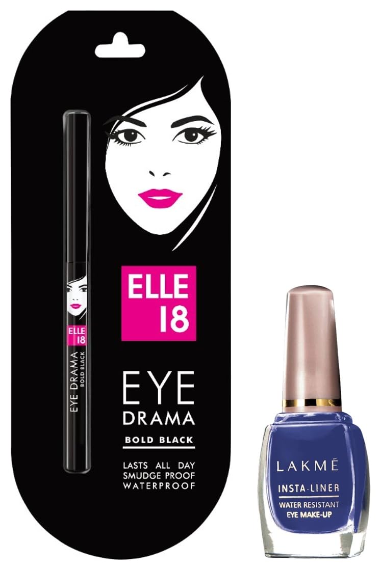 ELLE 18 EYE DRAMA BOLD BLACK アイライナー 2pcs Elle 18 Eye Drama (Bold Black) 0.35g