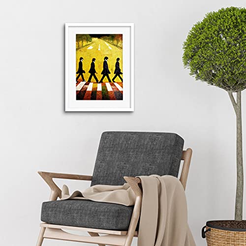 Doppelganger33 LTD Abbey Road Abstract Stylised Beatles Boho Landscape Red and Ochre Artwork Framed Wall Art Print 12X16… - Les Beatles, Paul McCartney, John Lennon, RIngo Starr, George Harrison Doppelganger33 LTD Abbey Road Abstract Stylised Beatles Boho Landscape Red and Ochre Artwork Framed Wall Art Print 12X16… – Image 3