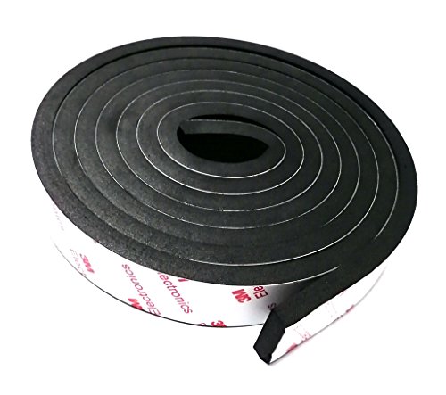Gourd High Elasticity Foam Seal Tape, Self Adhesive, All-Climate Auto and Marine Weatherstrip, 80" x 1/2" x 1-1/2"