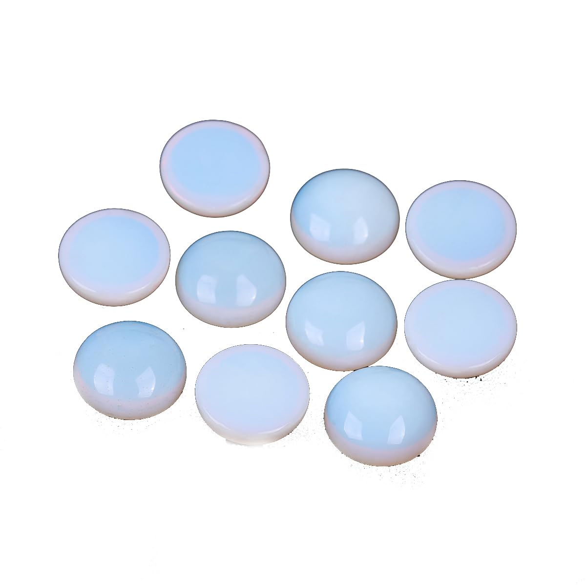 GEM-Inside 5Pcs 18mm Cream White Opalite Cabochons Stones Beads for Jewelry Making Bezels Tennis Statement Jewelry โ image 1