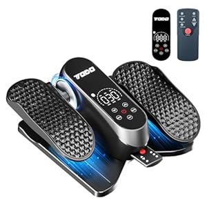 TODO Under Desk Elliptical Machine, Fully Assembled Electric Pedal Exerciser with Remote,12-Level Speeds & 12 Modes, Forward & Reverse Quiet Elliptical Exercise Machine