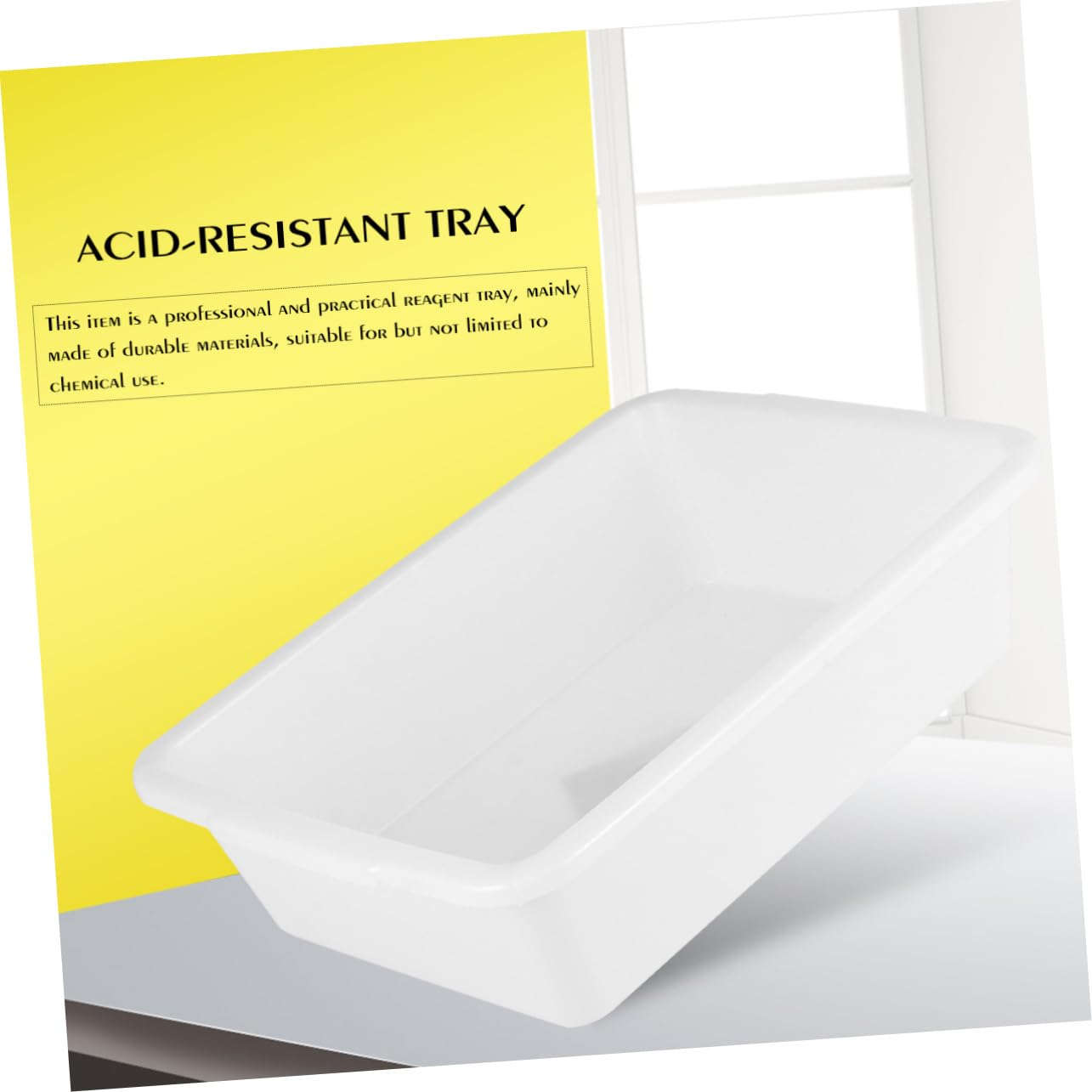 MAGICLULU Set 3 Vassoi per Reagenti in Plastica Bianca, Resistenti ad Acidi e Alcali, senza Bave, Design Semplice e Compatto per Laboratorio Chimico