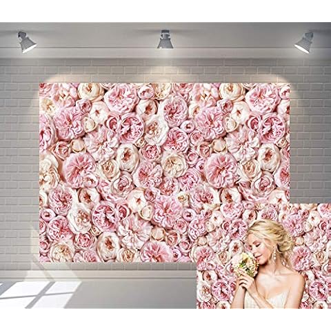 AIIKES 7x5FT Flower Wall Backdrop Blooming Rose Wall Flower Backdrop Bridal Shower Anniversary Decoration Backdrop Newborn Photo Backdrop 11-992 Cover