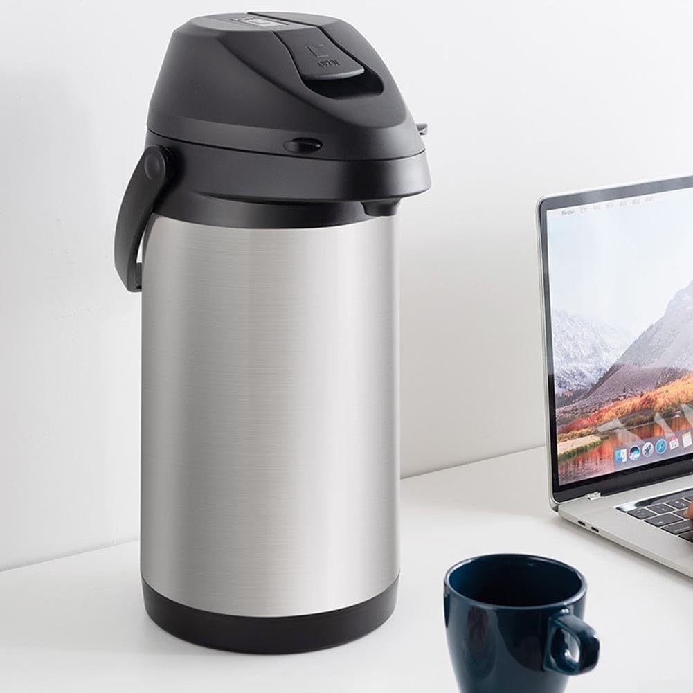 Pump Action Kaffeespender 1 9L Isolierter Edelstahl für bequemes Servieren von Getränken (1,9 Liter)