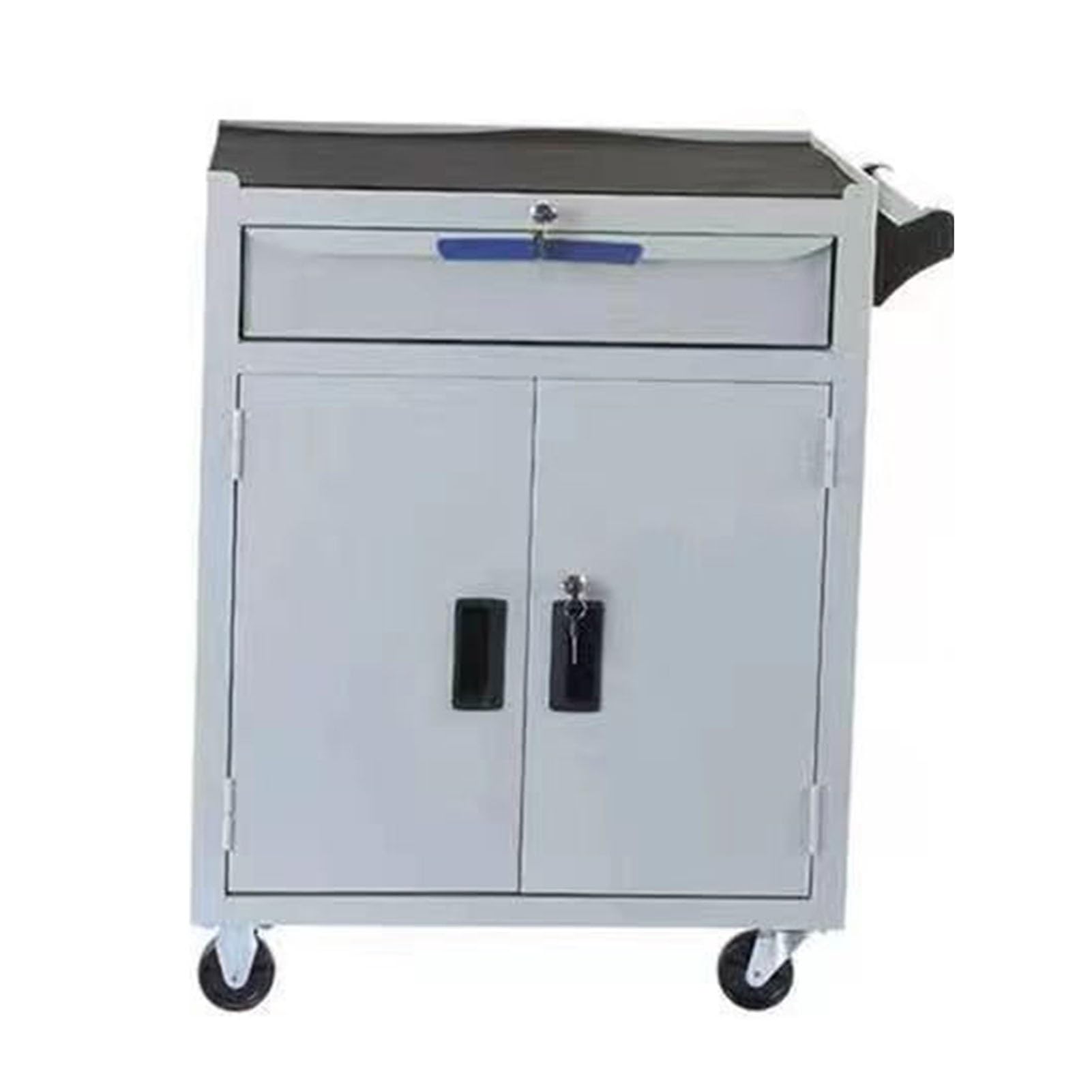 DonHeK Tool Cart,Metal Service Cart with Lockable Wheels,3 Tier Tool Storage Organizer 661lbs Load Capacity with Drawer for Garage Warehouse and Repair Shop (Color : Gray), 78456
