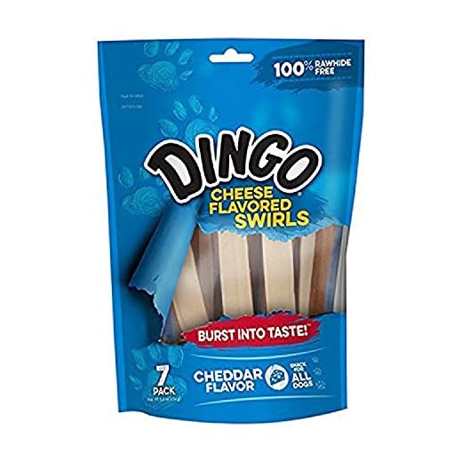 Dingo Cheese-Flavored Swirls 7 Count, Rawhide-Free Snack for Dogs
