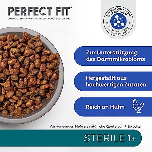 PERFECT FIT Sterile Adult Trockenfutter für erwachsene, sterilisierte Katzen ab 1 Jahr - Huhn, 7 kg (1 Beutel)