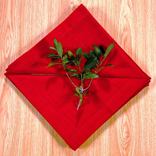 Servilletas de Tela GFI Linen Clubs 18x18 in Rojo Pack 6 miniatura 4