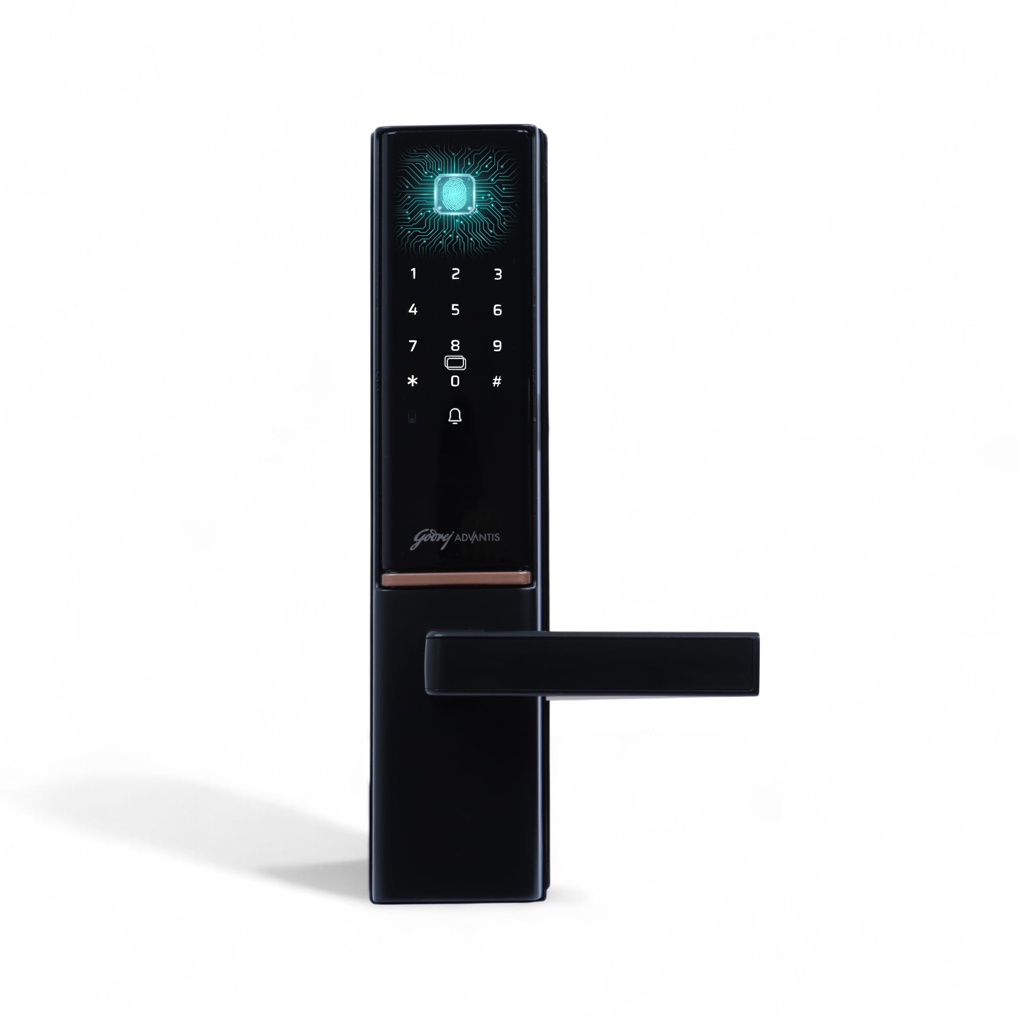 Godrej Digital Lock | Advantis GSL D1 Lock for Main Door | 7 Access Mode | Fingerprint, RFID, PIN Code, NFC, Bluetooth App, Mechanical Key & Wi-Fi Access | VDP Compatible |Black Finish | 3Yrs Warranty-image-41