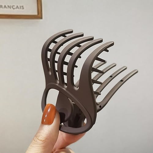 Miniatura 3 de 6 pinzas planas de cocodrilo para el cabello, pinzas de pelo curvadas francesas de 2.95 pulgadas, volumen mate, fuerte sujeción de plátano, pinzas