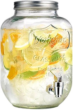 Miniatura 10 de Circleware Sun Tea Mason - Dispensador de bebidas de vidrio con tapa, cristalería de entretenimiento para agua, jugo, licor de cerveza, kombucha y