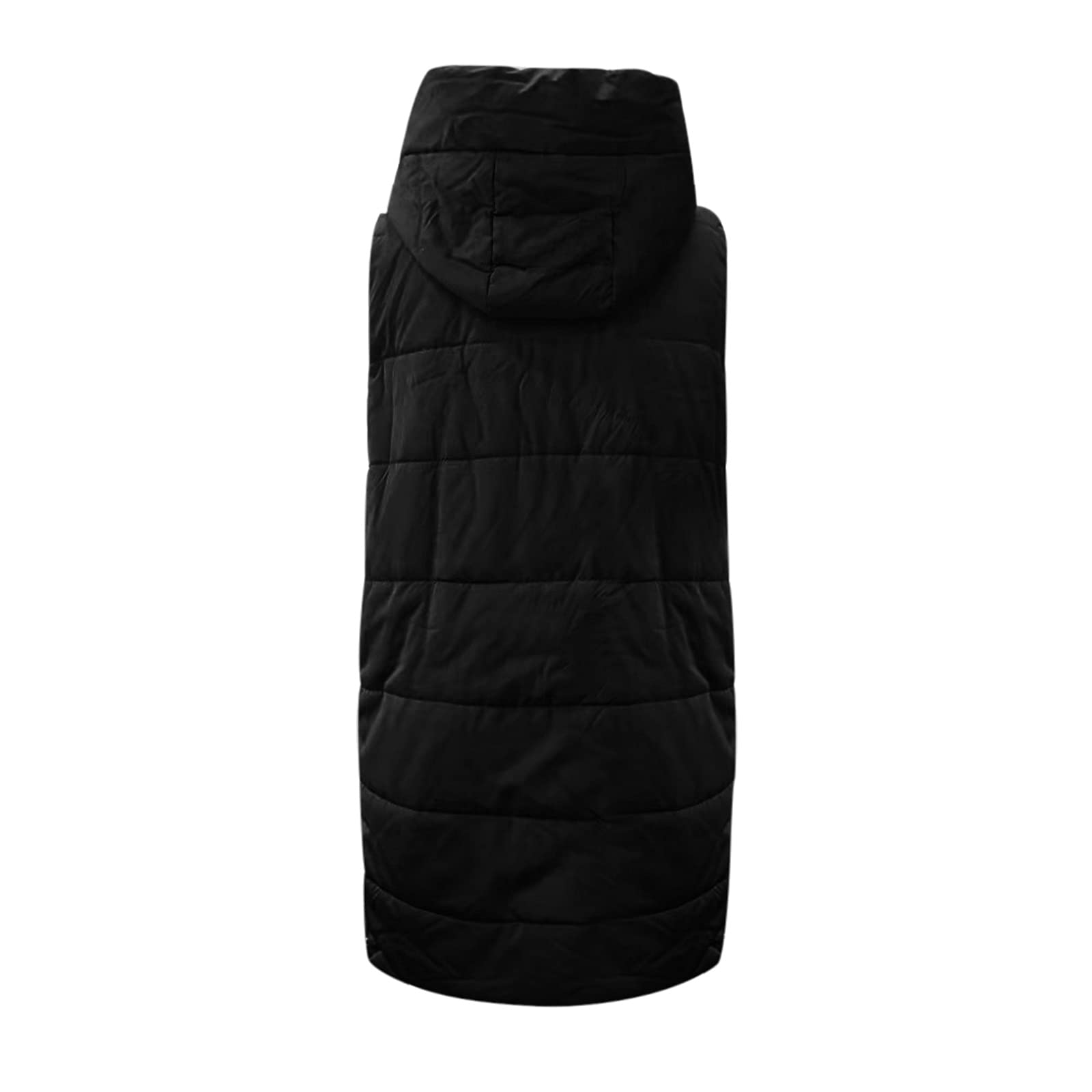 Chaleco de invierno con capucha, sin mangas, con bolsillos, cálido, chaqueta de entretiempo, chaleco acolchado, chaqueta acolchada para exteriores, tallas S - XXL