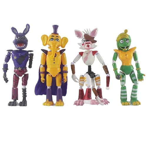 8 Pcs/Set New Freddy's Bonnie Foxy Fazbear Bear Action Figure Dolls With Mov Lightening For Kids Children (13-15Cm) #TOP3