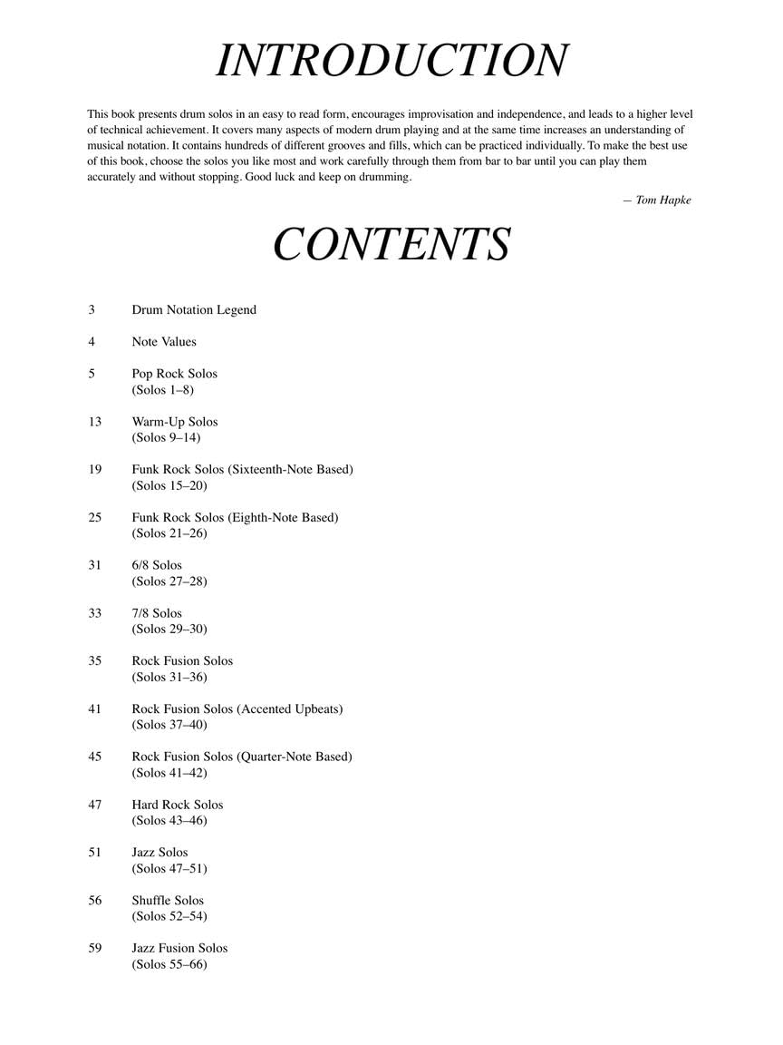 66 Drum Solos for the Modern Drummer: Rock, Funk, Blues, Fusion, Jazz [With DVD] (Book & DVD)