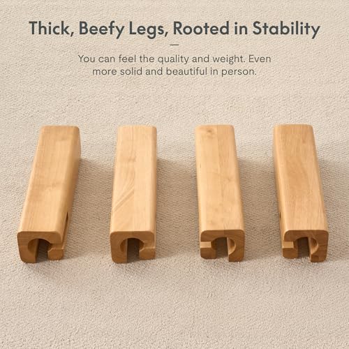 Image of FLEXISPOT Hako G2 Japanese Joinery Bed Frame, Solid Rubberwood Queen Platform Bed, IAS & SGS Certified, Japandi Minimalist Style, Noise-Free, No Tools Assembly, 10-Year Warranty, Natural Oak