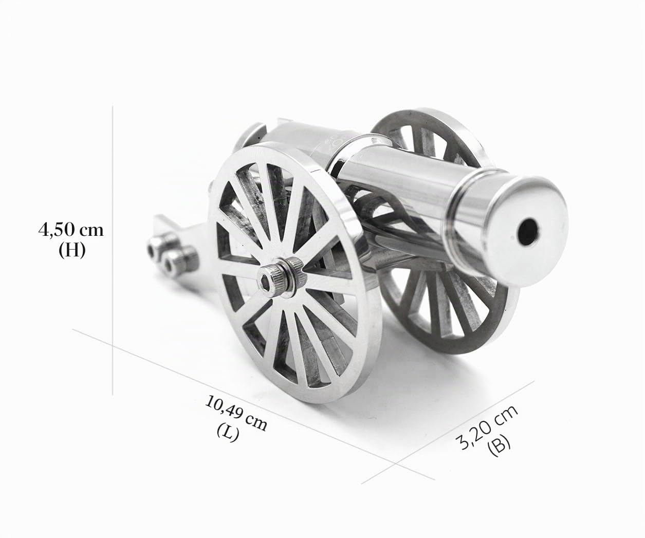Zhou-long Mini-Napoleon-Kanonen-Modell, Metall-Nachbildung, Desktop-Dekoration und Sammlerstücke