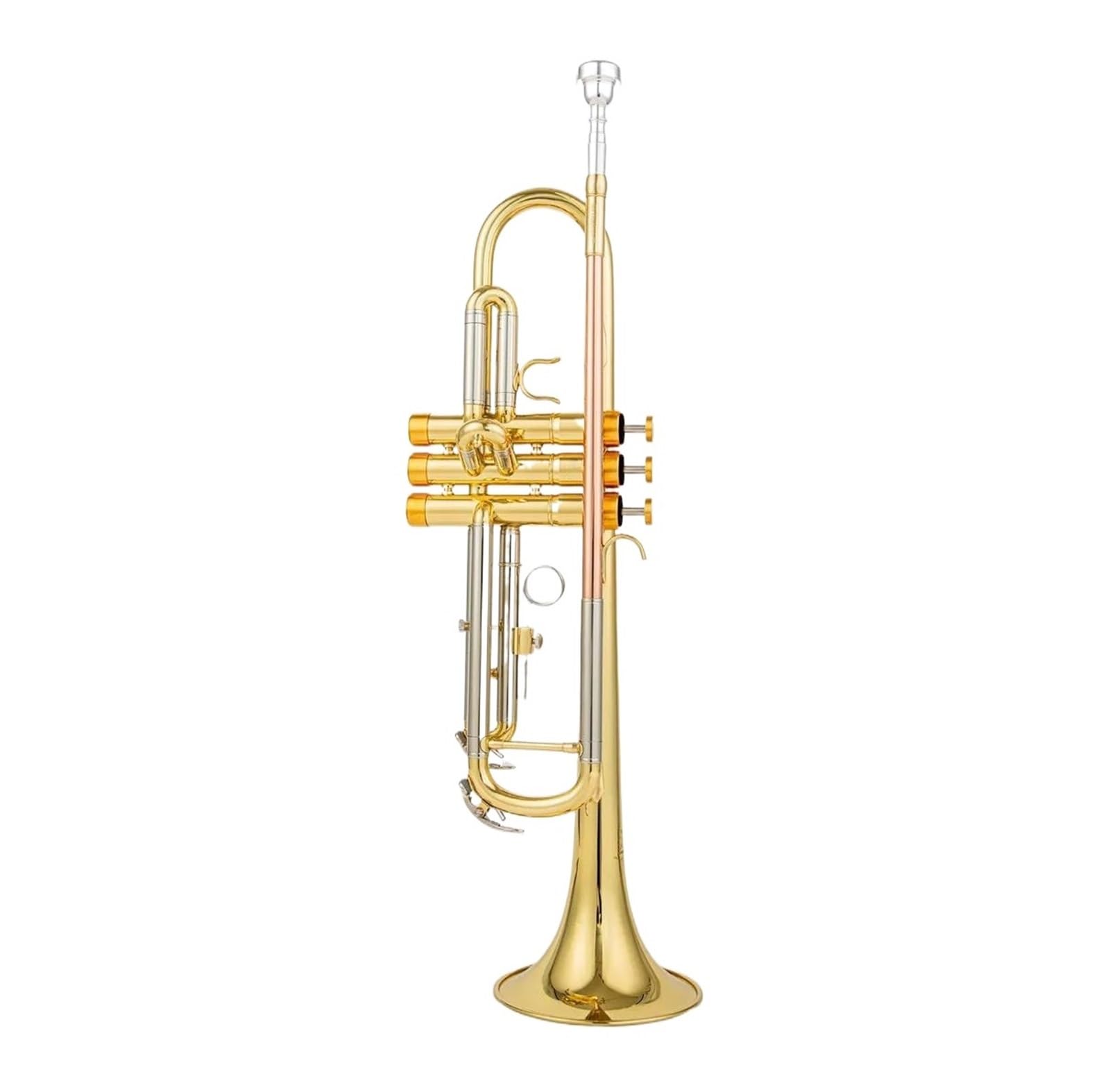 trąbka instrument Bb Trumpet B Płaskie, Mosiężne, Posrebrzane Profesjonalne Instrumenty Muzyczne Na Trąbce Ze Skórzanym Etui