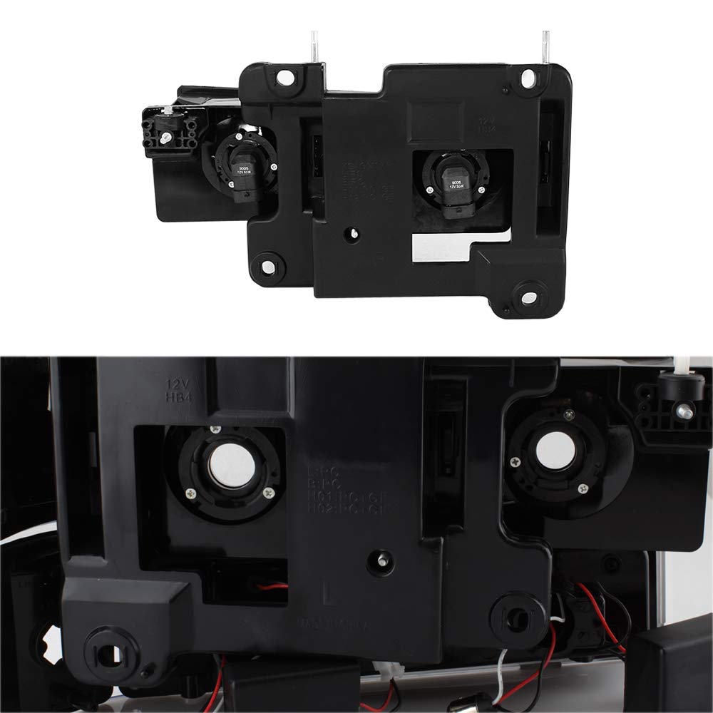 AKKON - For 1994-98 Chevy C/K 1500/2500/3500 Tahoe Suburban Full Size C10 Headlights LH/RH Smoke Headlamp Pair