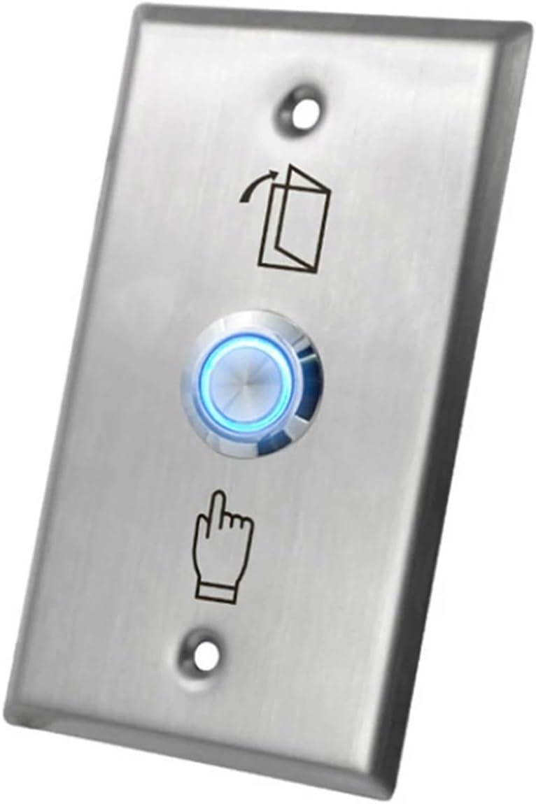 Backlight Stainless Steel Exit Button Push Switch Door Sensor Opener Release for Magnetic Lock Access Control S70L(Backlight)