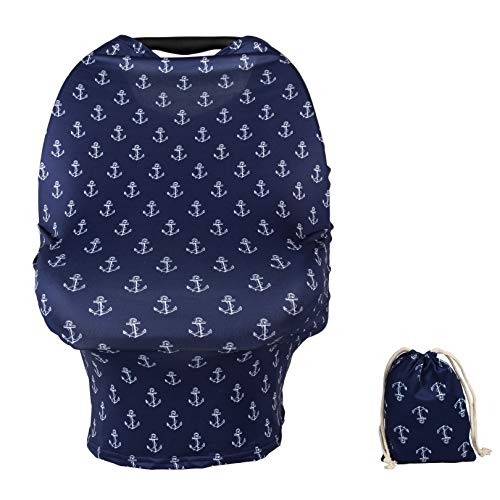 TUOKING Car Seat Covers for Babies, Silky Nursing Cover for Breastfeeding, Matching Storage