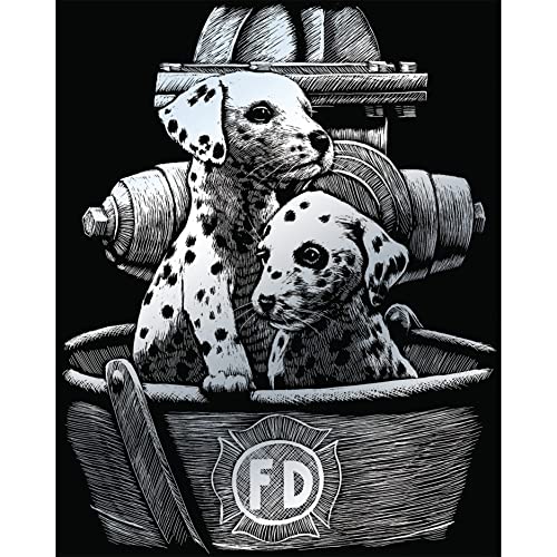 Pracht Creatives Hobby Royal & Langnickel - Kratzbilder Set Haustiere, Silber, 6 Bilder, Pferd, Hundewelpen und Co, Kratzbilder für Kinder und Erwachsene, mit 2 Kratzstiften und Vorlagen