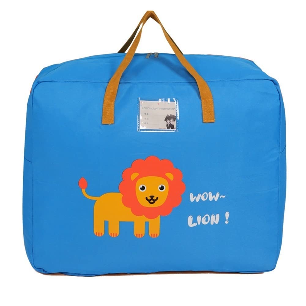 ETRGFTHU Quilt Sorting Bag Household Waterproof and Dustproof Seasonal Clothing Storage Bag Portable Travel Bag Under-bed Debris Storage(Blue,50cm*25cm*42cm)