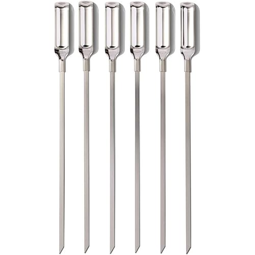 OXO Good Grips Grilling Tools, Stainless Steel Grilling Skewers - Set of 6