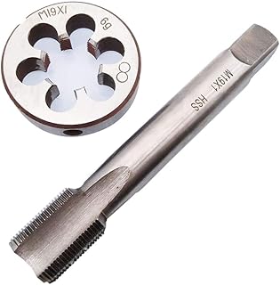 HUAZHICHUN 1PC M19Ã—1.0mm Tap and Die Set,Metric HSS Tap and Die Set Right Hand Tap