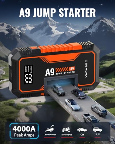 Jump Starter 4000A, VACASSO A9 Battery Jumper Starter Portable - image 6