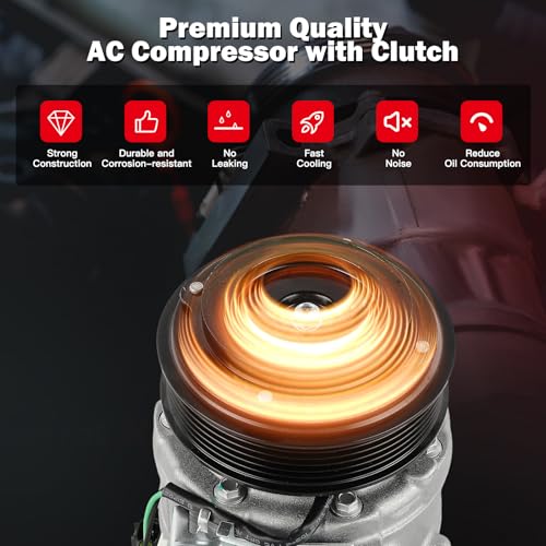 Image of Air Conditioning Compressor for Ford Explorer Flex Taurus 3.5L 2013-2019