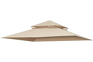 Yescom 10.6'x10.6' Gazebo Top Replacement Canopy Cover